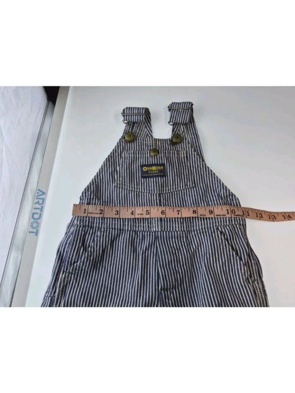 Vintage OshKosh B'Gosh Vestbak Hickory Stripe Bib Overalls Toddler 2T USA Made